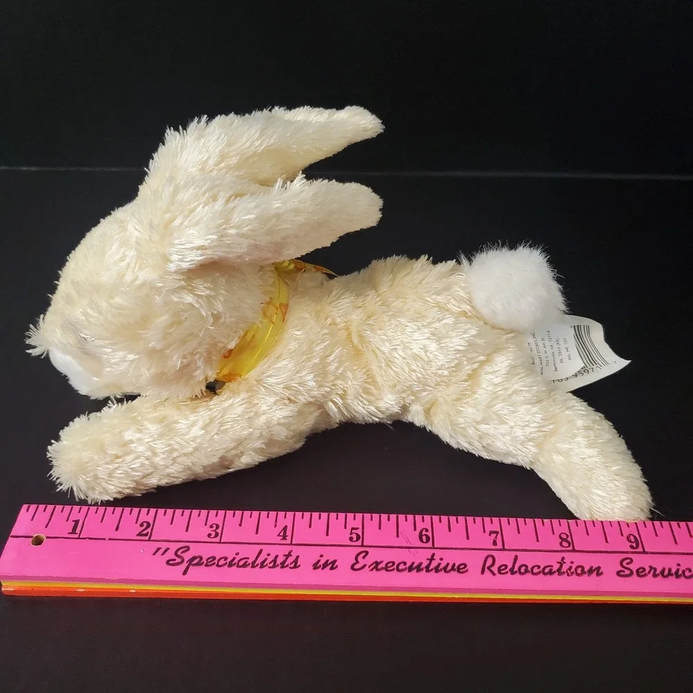 Walmart Silky Yellow Bunny Rabbit Laying Plush 9